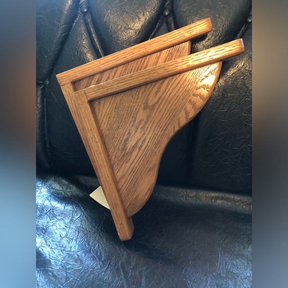 9536 Set-2 Vintage Wooden Oak Shelf Supports/Cornices Approx. 1.25” x 10” x 10” - Picture 5 of 9